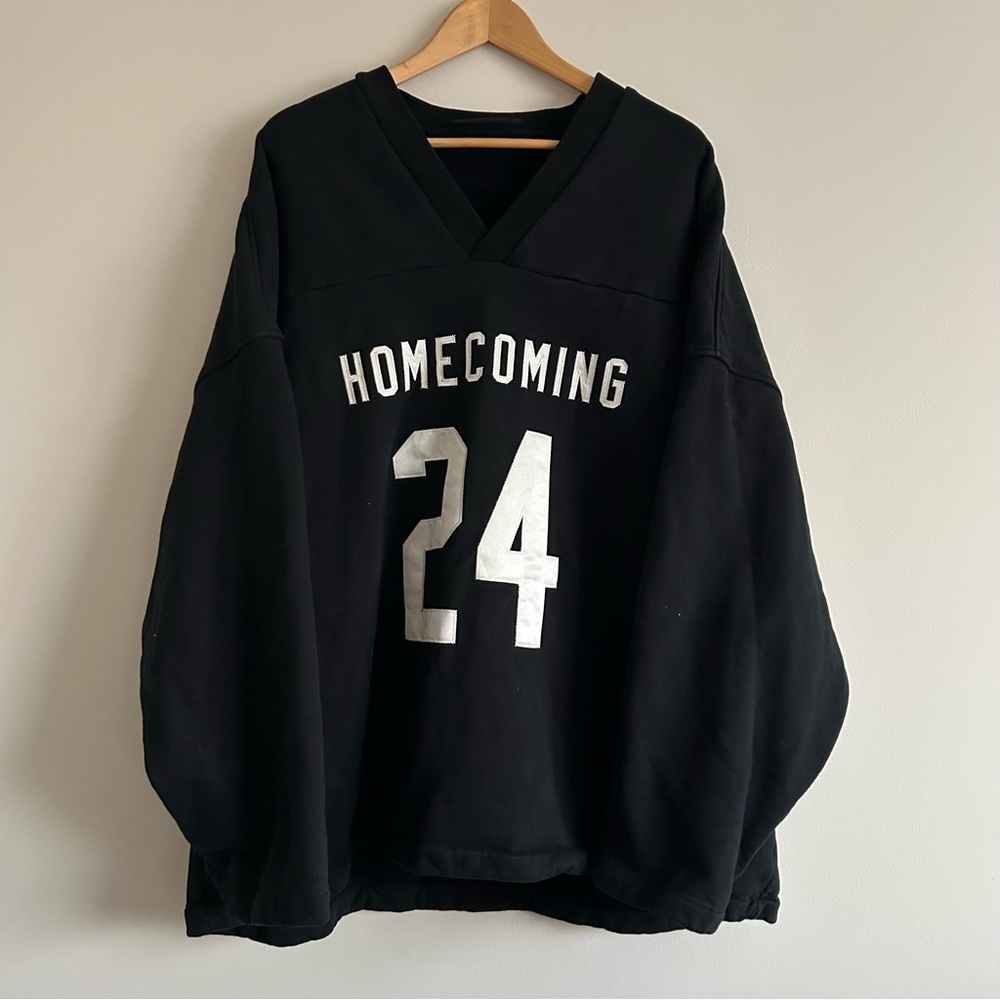 ESSENTIALS Heavy Fleece Hockey Jersey Homecoming 24 V Neck Sweatshirt XL